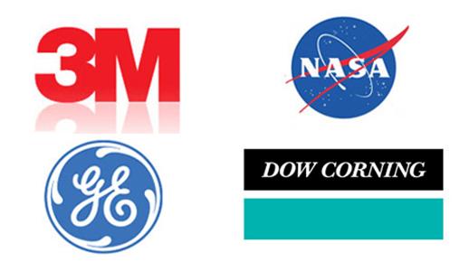 Logos of companies using a Sentro Tech high-temperature furnace